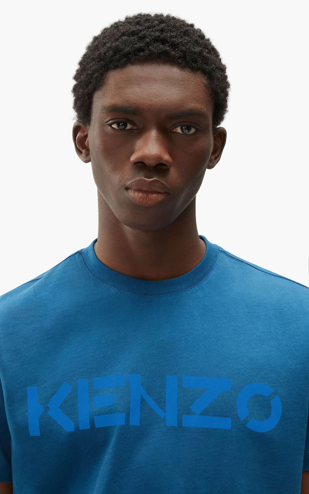 Kenzo Logo Camisetas Hombre Azules | 9178642-OC